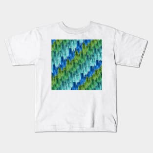 Cicada Pattern in Aqua Blue Kids T-Shirt